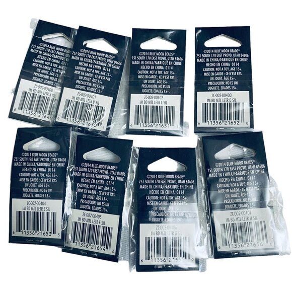 17 piece Lot of Initial Pendants for Jewelry Making Craft Supplies - Picture 4 of 10